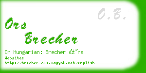 ors brecher business card